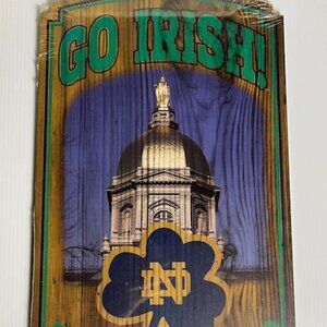 Official Notre Dame 'Go Irish!' Decorative Wall Plaque from ND University 17/ 11